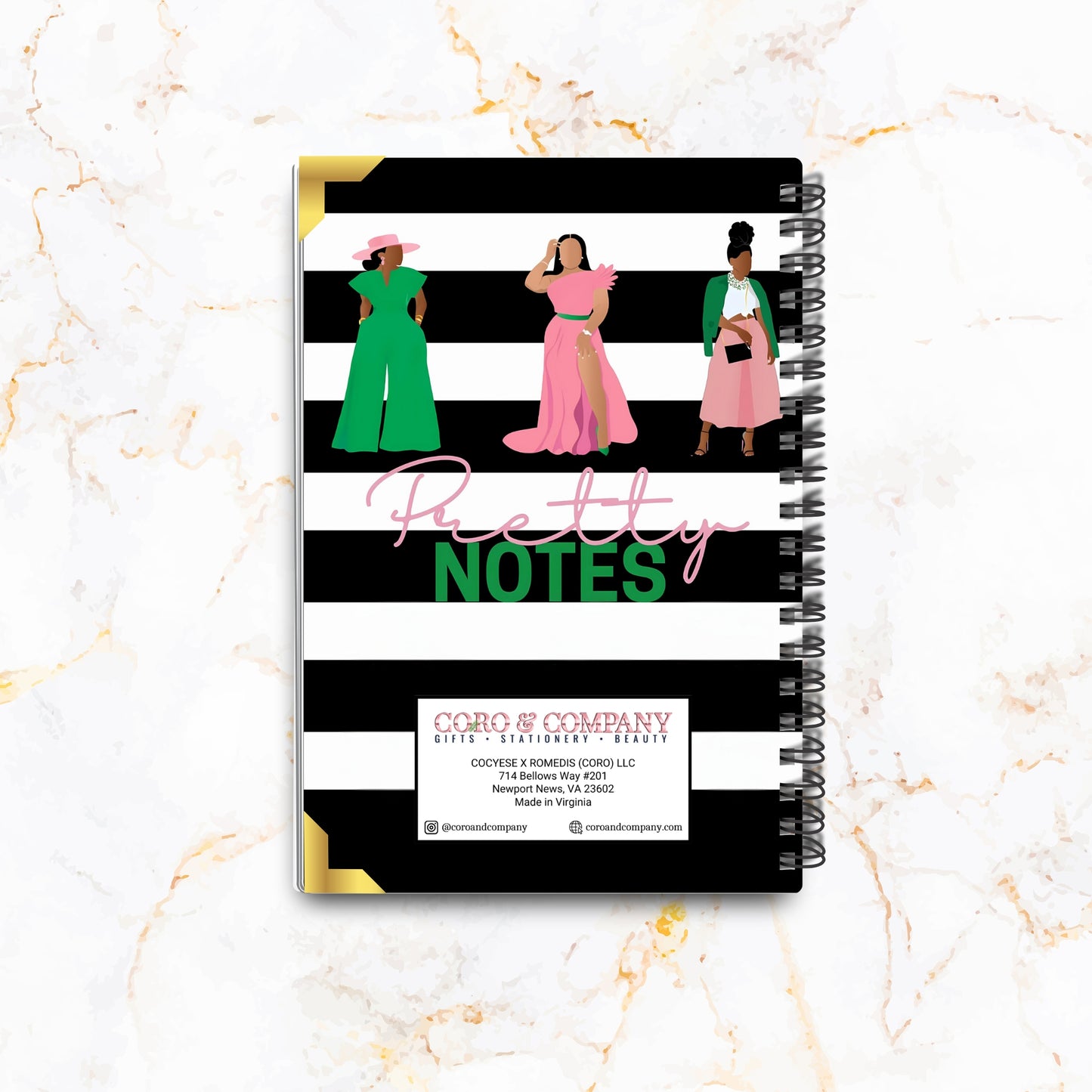 Pretty Notes Luxe Sorority Notebook