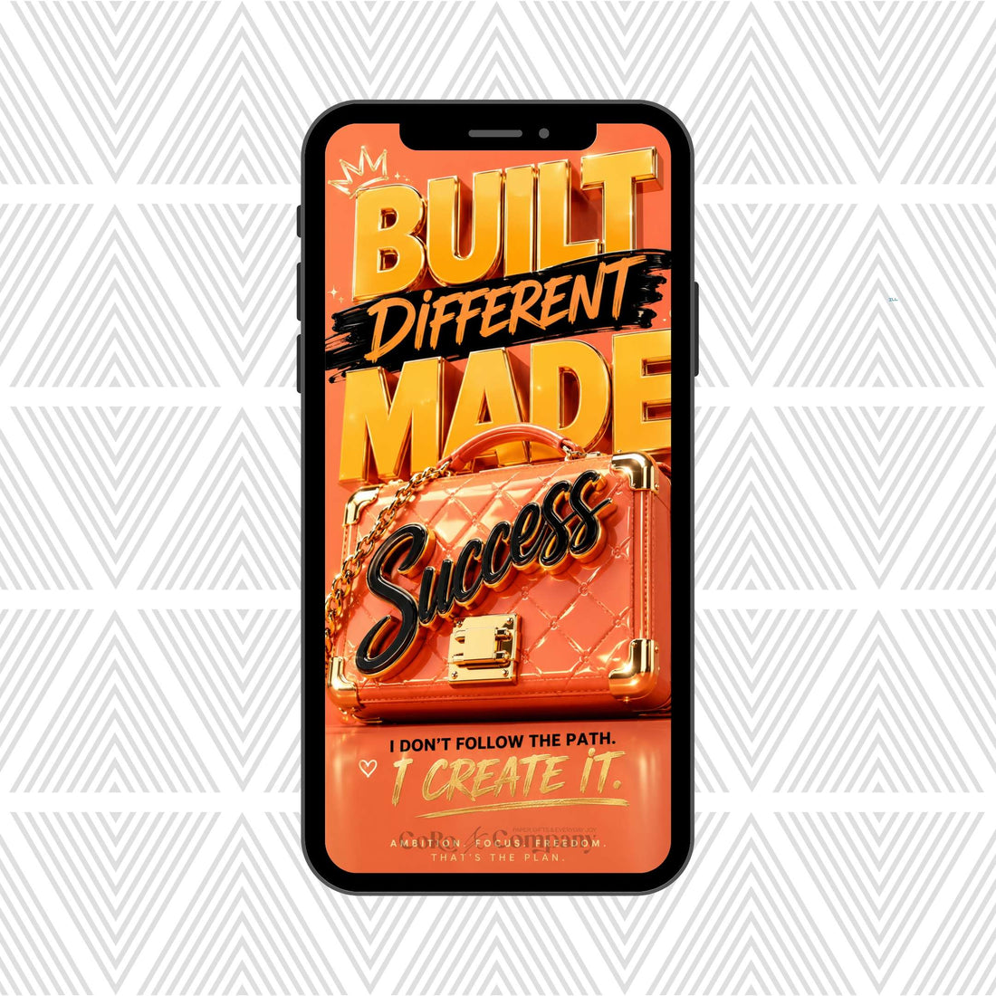 Built Different, Made For Success Phone Wallpaper