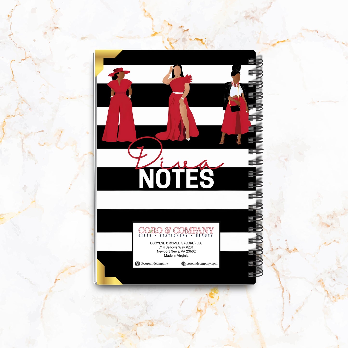 Diva Notes Luxe Sorority Notebook