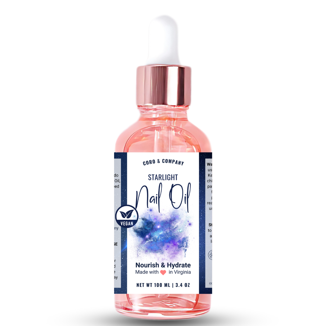 Starlight Scented 100ml Nail + Cuticle Oil Dropper Bottle