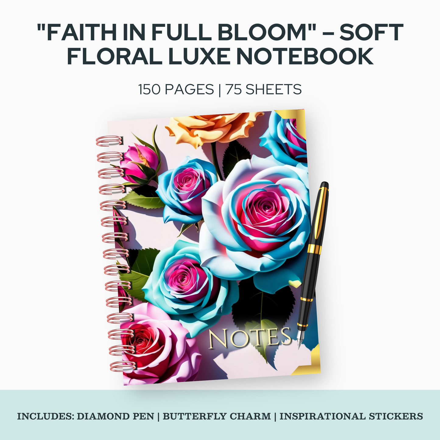 Faith in Full Bloom – Soft Floral Luxe Notebook