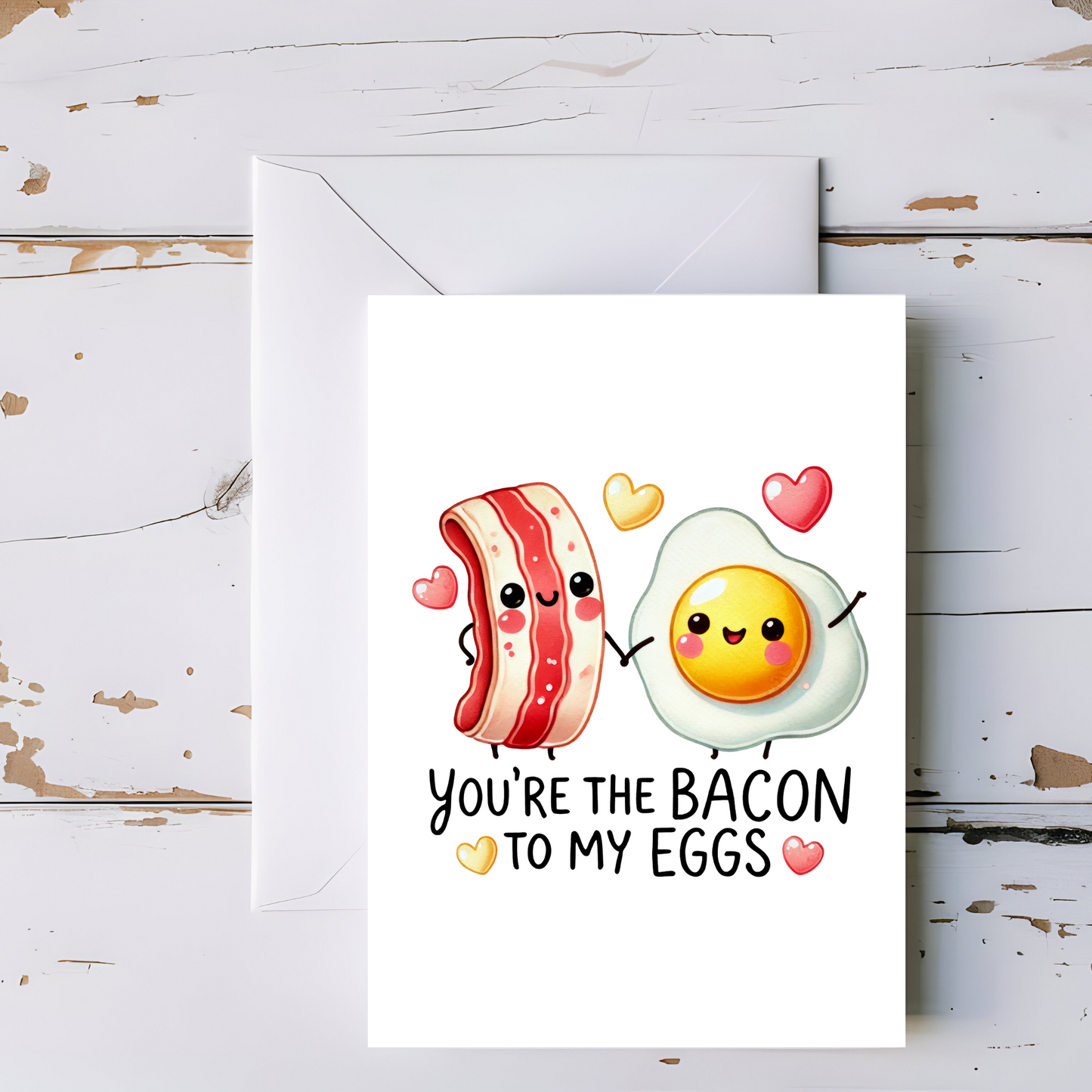 Funny Bacon and Eggs Greeting Card