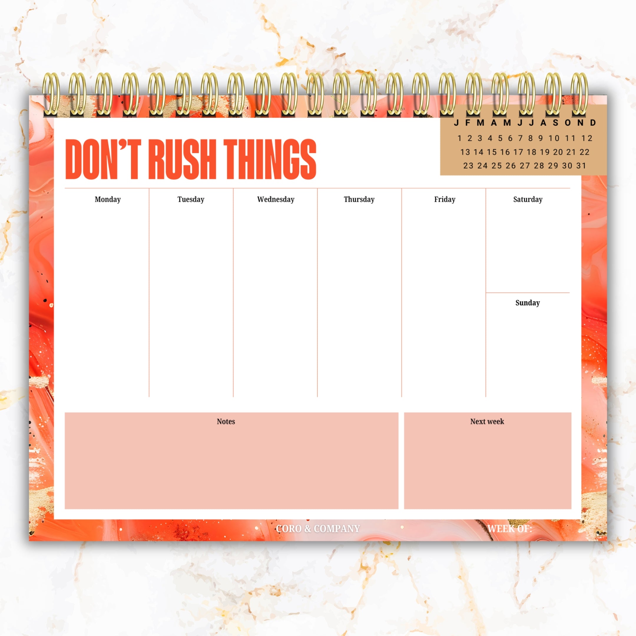 Weekly Desk Planner • 8.5 x 11" Weekly Planner