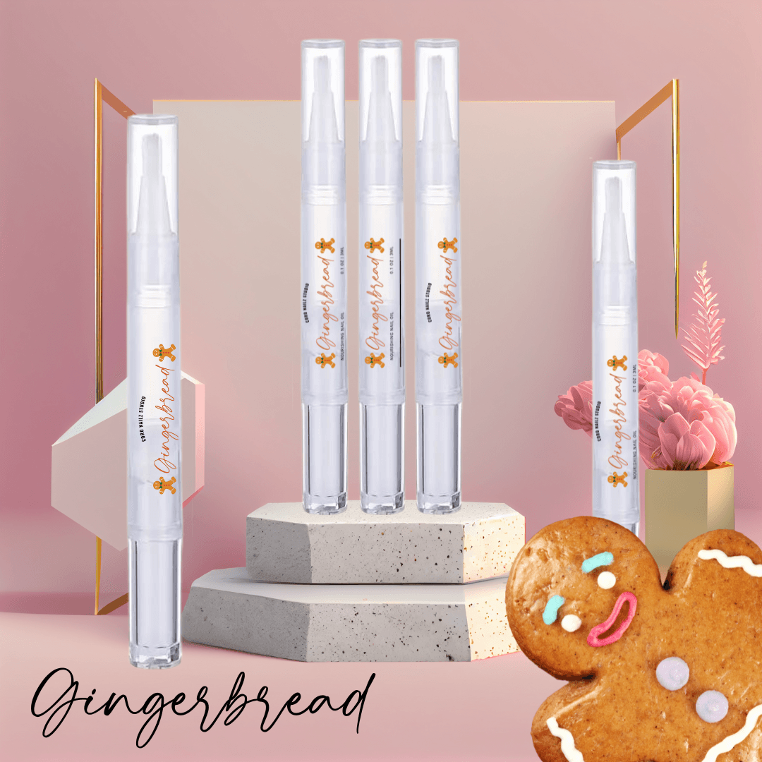 Gingerbread scented cuticle oil pen for strong, healthy nails