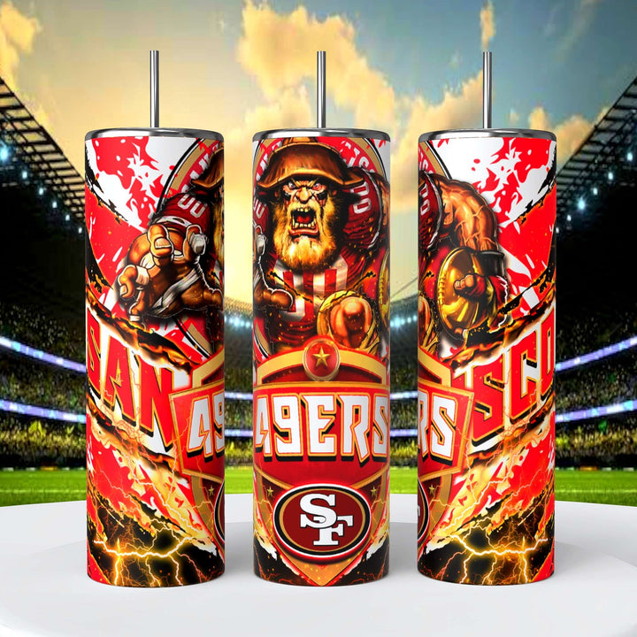 San Francisco 49ers Skinny Tumbler • 20 oz Stainless Steel • Drinkware - CoRo & Company