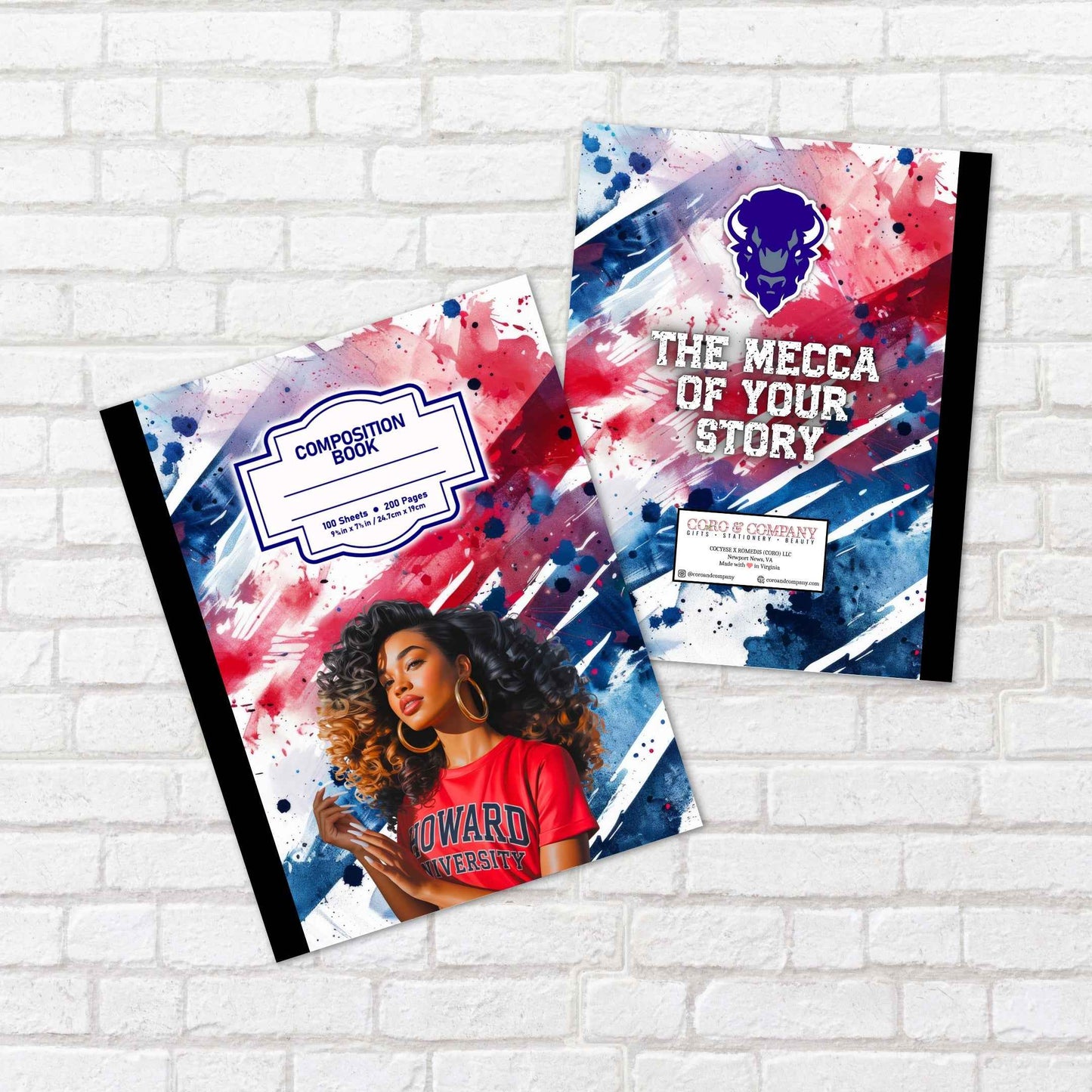 Personalized Howard University Composition Book – HBCU College Edition Notebook