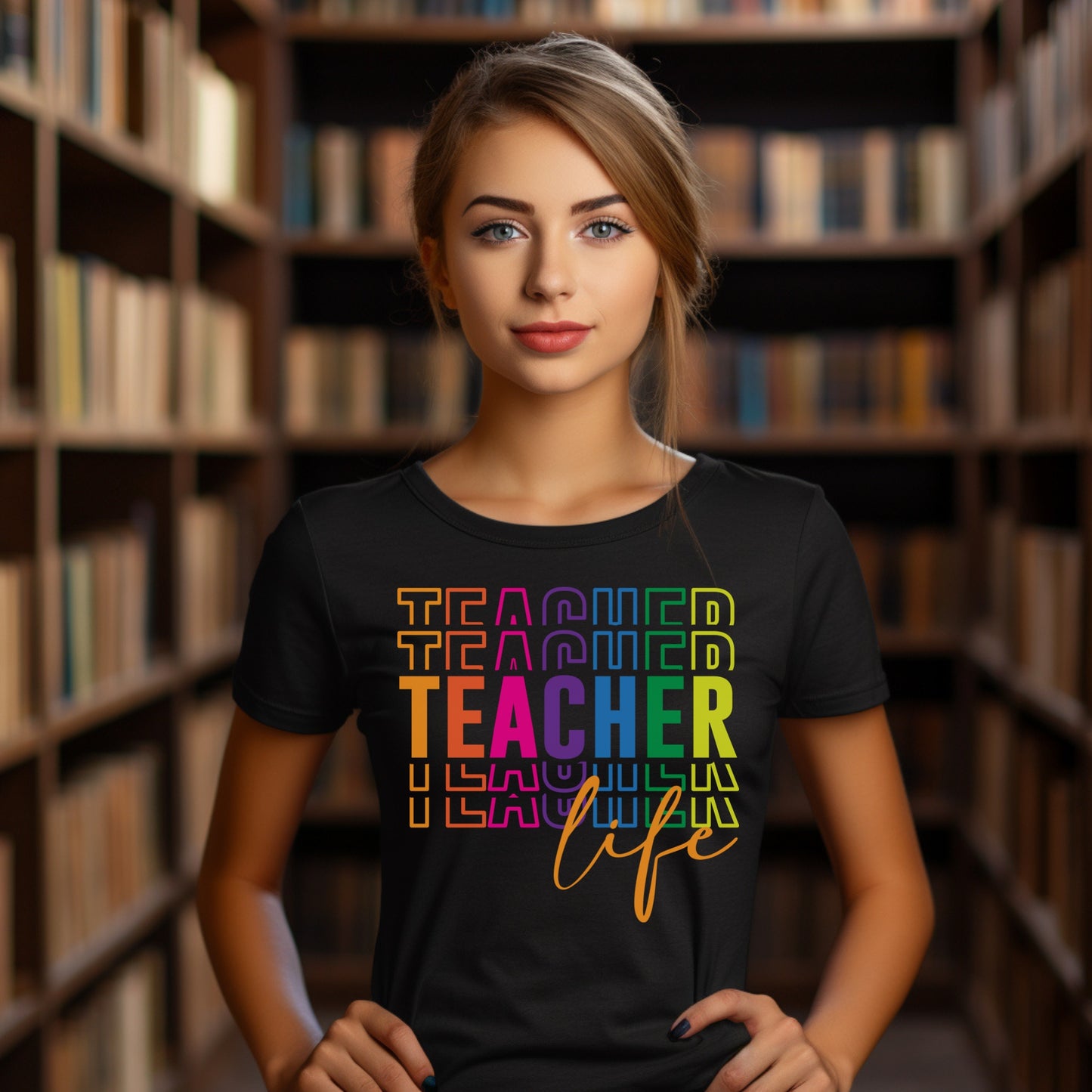 Teacher Life Tee – Fun Teacher Graphic Shirt for Educators & Staff T-Shirt