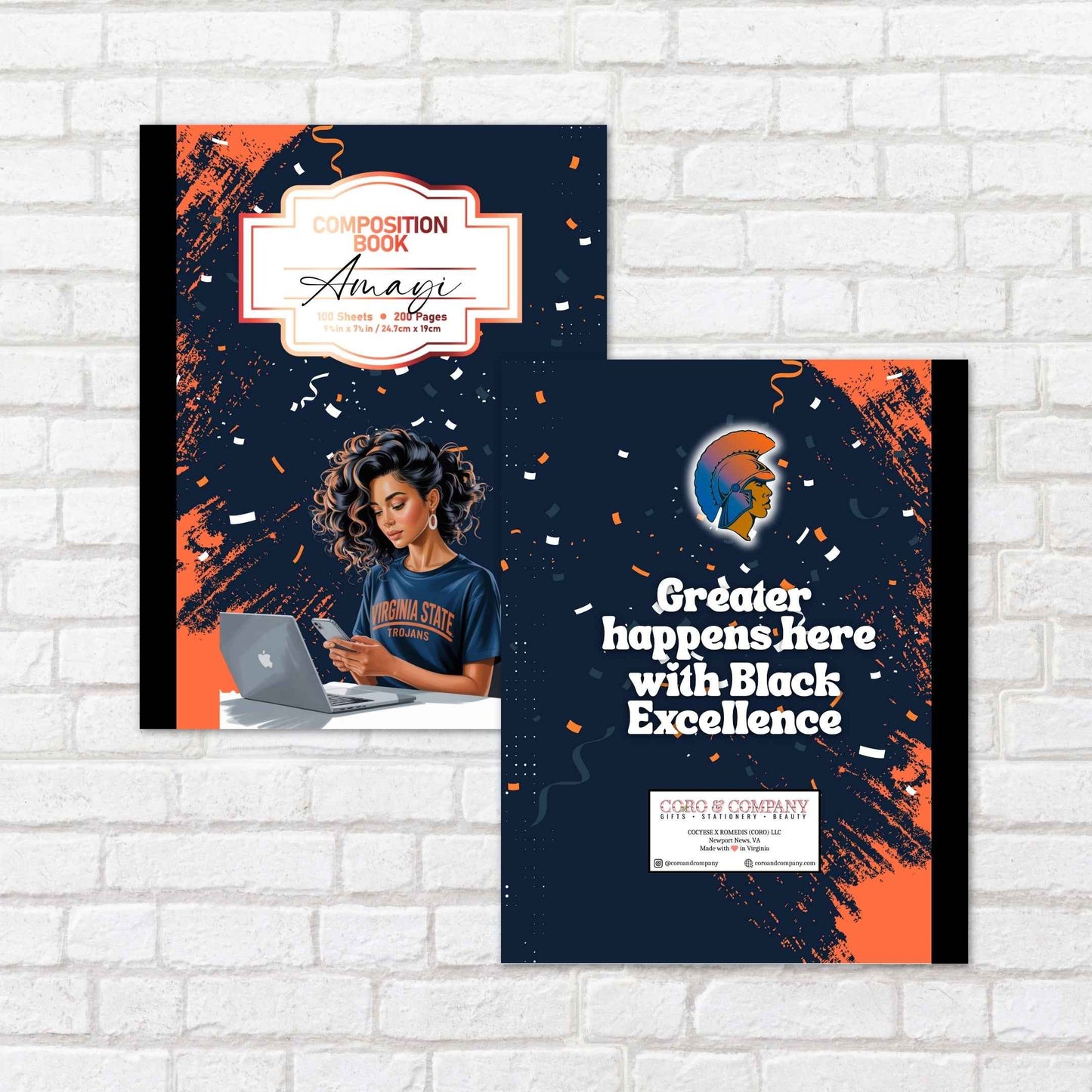 Personalized Virginia State University Composition Book – HBCU College Edition Notebook