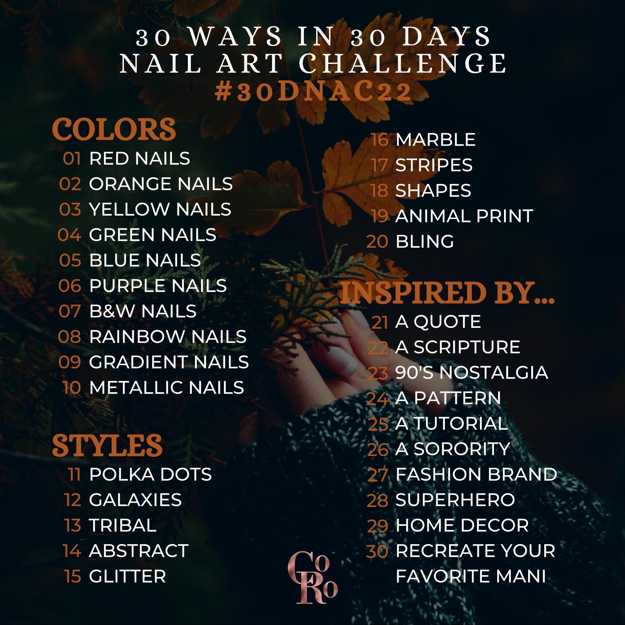 The 30-Day Nail Art Challenge 2022