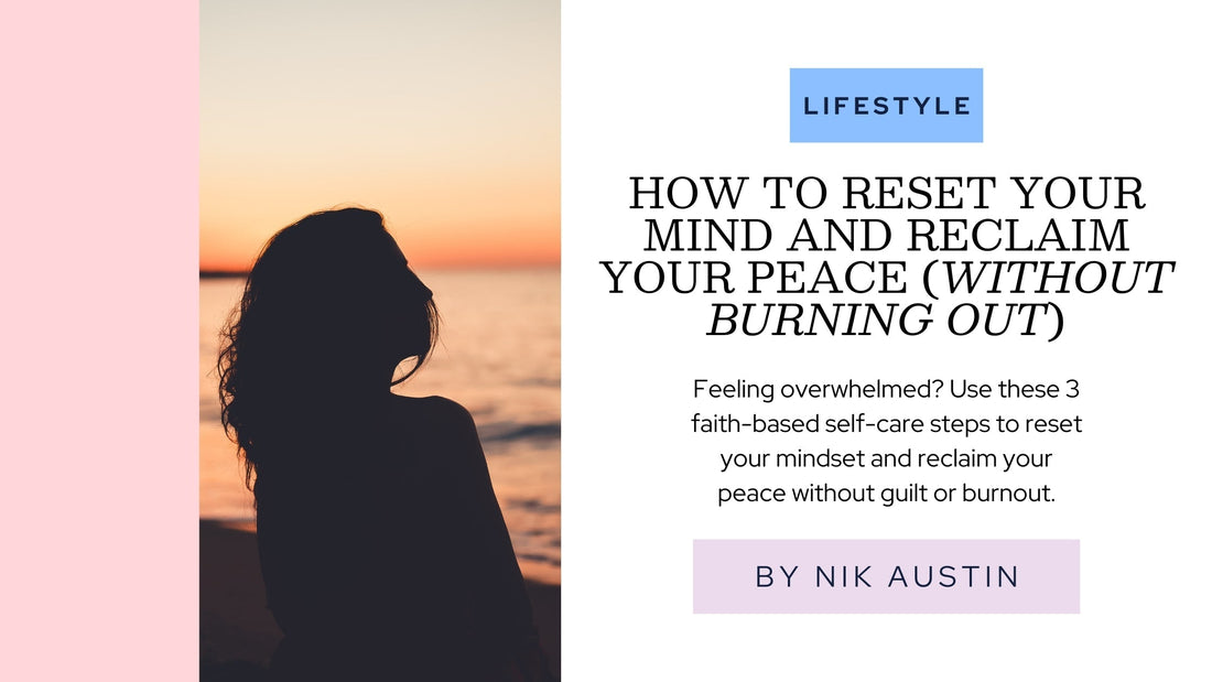 a woman resetting their mind and reclaiming their peace on a beach