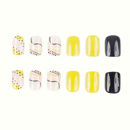 Summer Dots • Yellow Nails • Press-on Nails