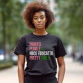 Pinkies + Pearls Unisex Sorority Tee • Crew Neck Black T-Shirt