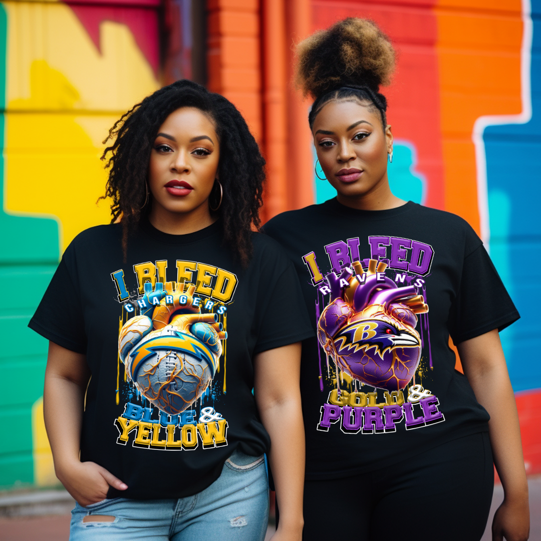I Bleed Chargers Tee • Unisex T-Shirt T-Shirt