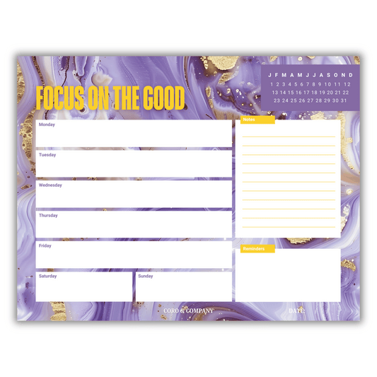 Focus On The Good Weekly Desk Planner • 8.5 x 11"