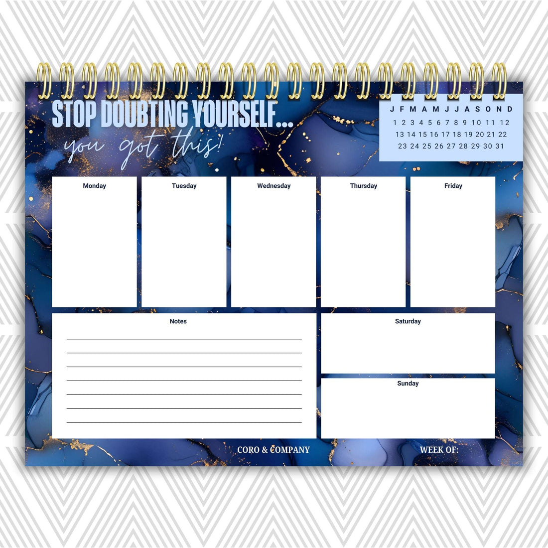 Weekly Desk Planner • 8.5 x 11" - CoRo & Company