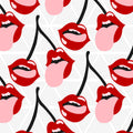 Cherry Lips Glass Cup