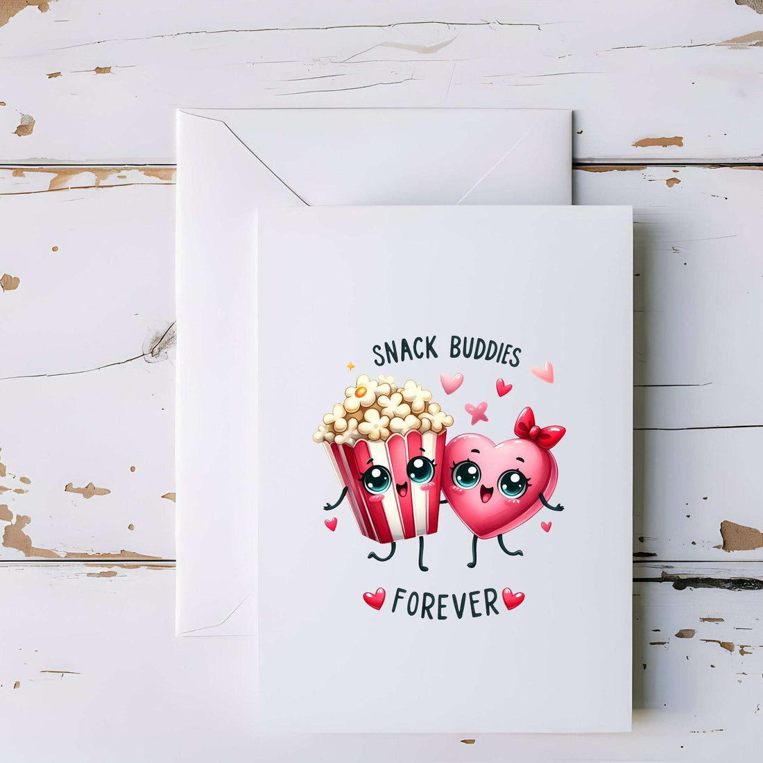 Snack Buddies Forever Popcorn Greeting Card - 5x7" - CoRo & Company
