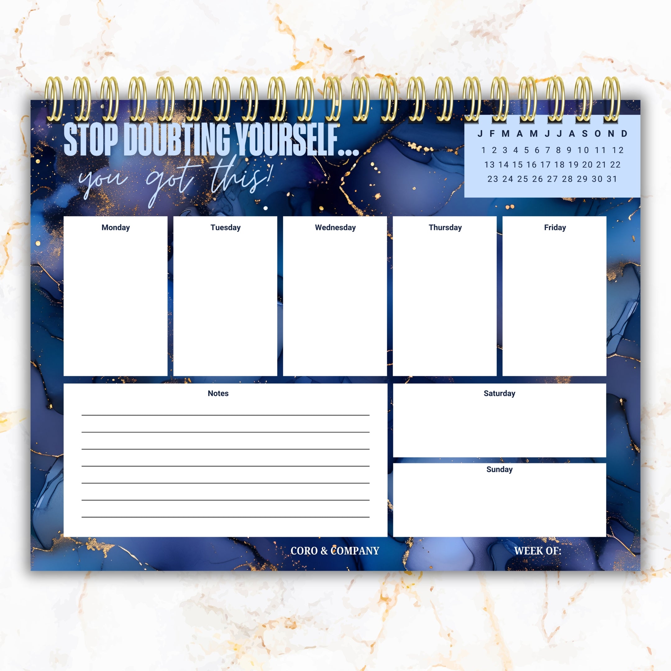 Weekly Desk Planner • 8.5 x 11" Weekly Planner