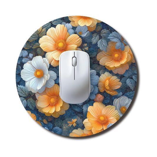 Yellow Bluesky Round Mouse Pad