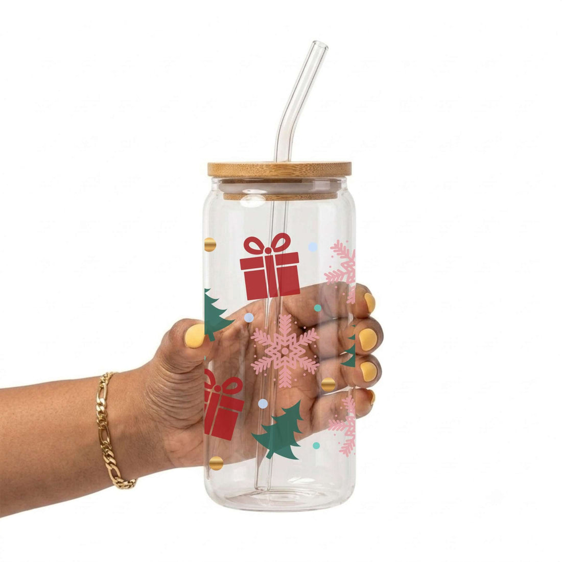 Ho Ho Ho Glass Cup
