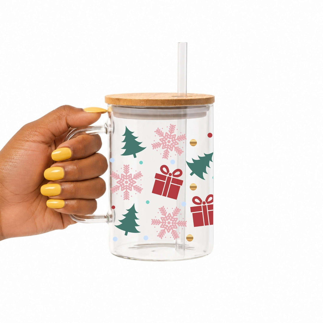Ho Ho Ho Glass Cup