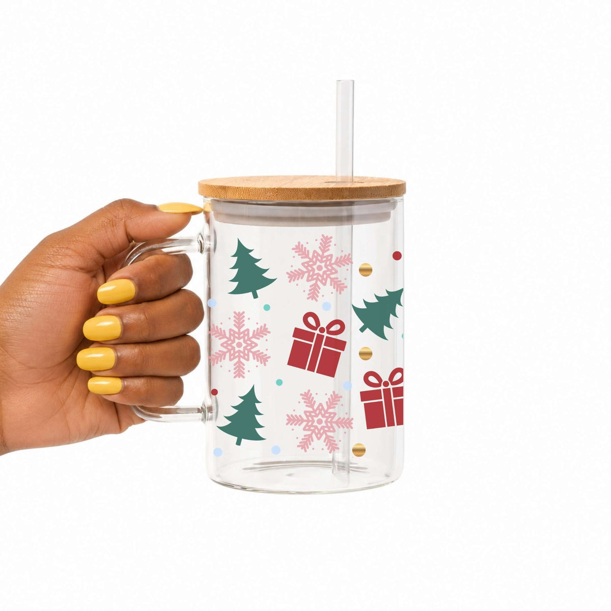 Ho Ho Ho Glass Cup