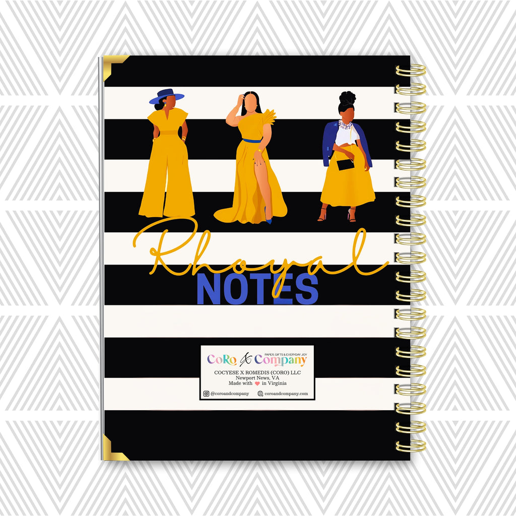 Rhoyal Notes Sorority Keepsake Notebook - CoRo & Company