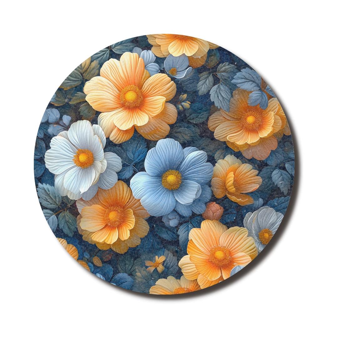 Yellow Bluesky Round Mouse Pad