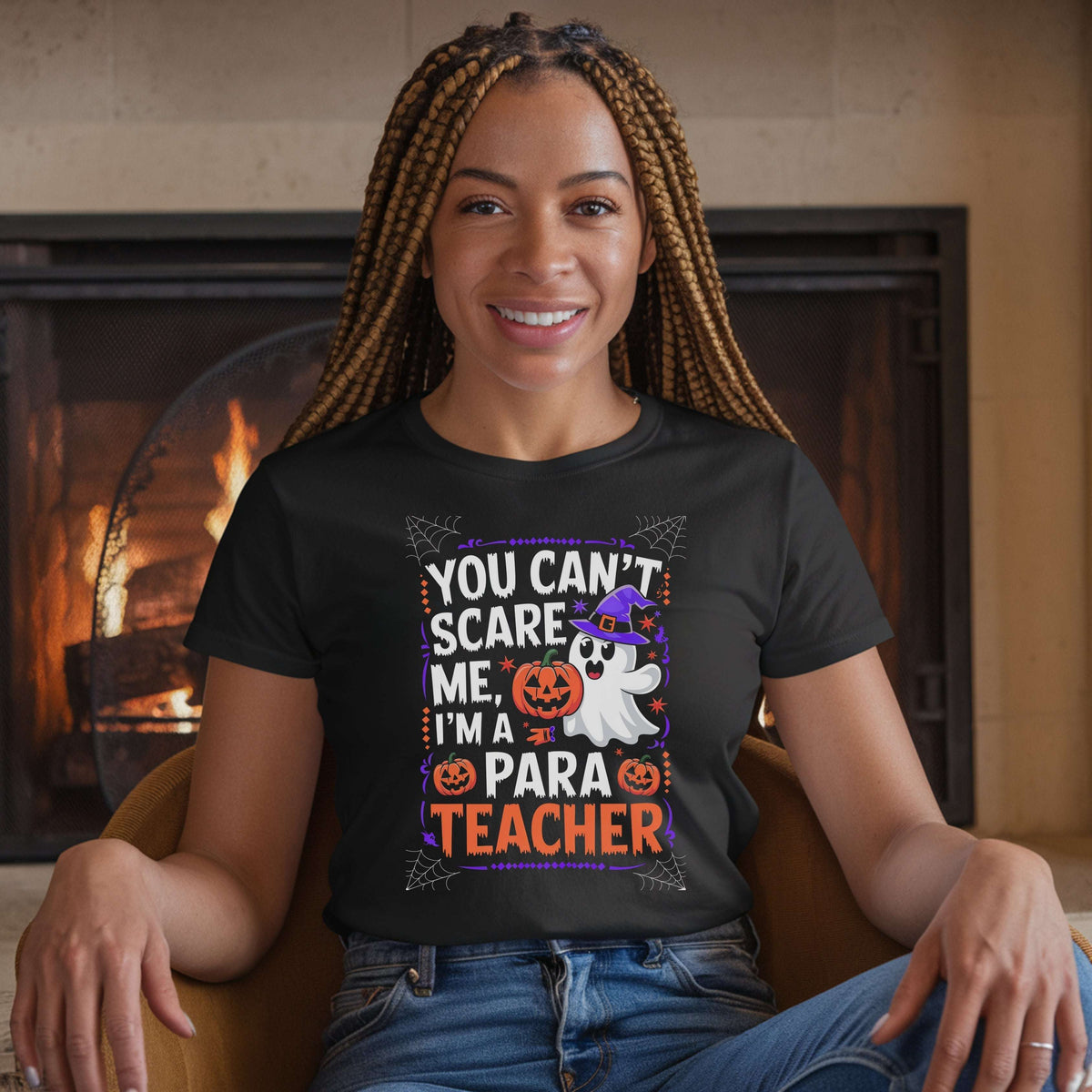 You Can’t Scare Me Teacher Shirt – Funny Halloween Graphic Tee T-Shirt