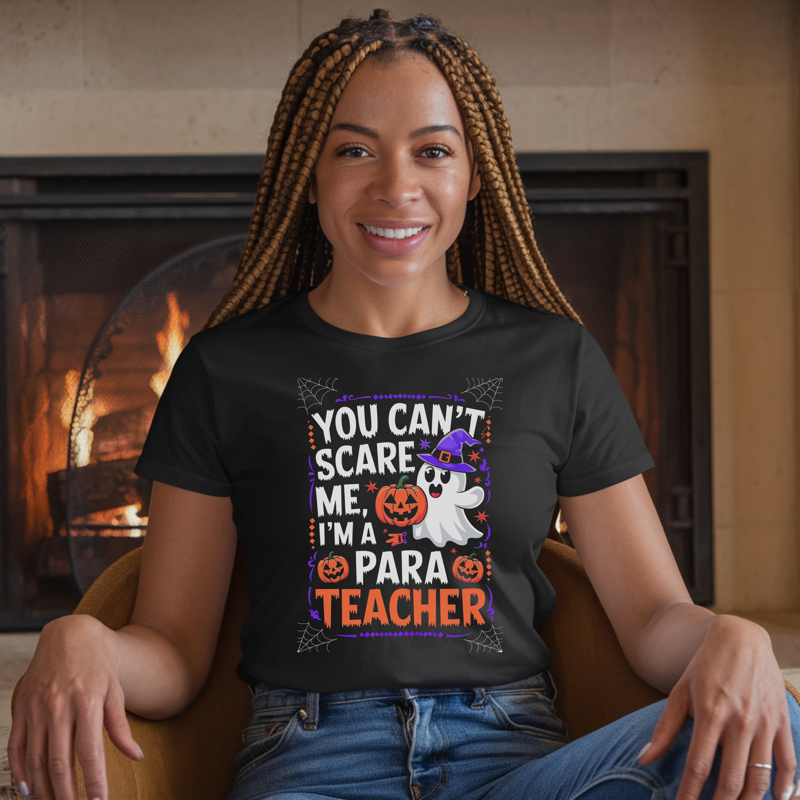 You Can’t Scare Me Teacher Shirt – Funny Halloween Graphic Tee T-Shirt
