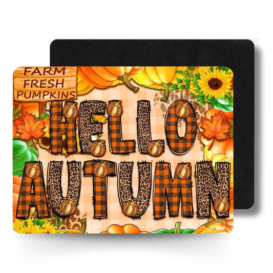 Hello Autumn Mouse Pad • Laptop Mouse Pad • Desk Accessories