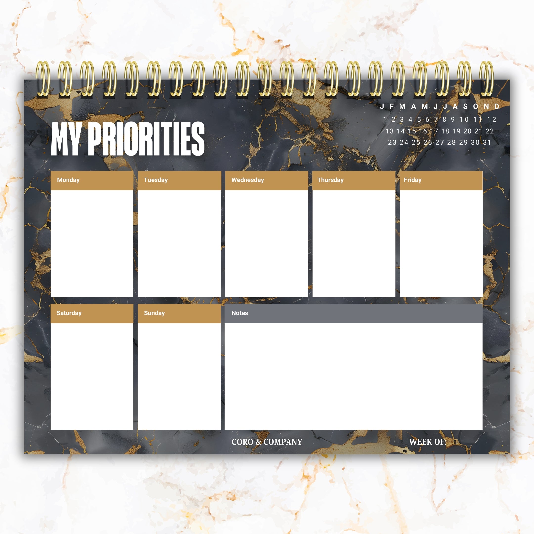 Weekly Desk Planner • 8.5 x 11" Weekly Planner