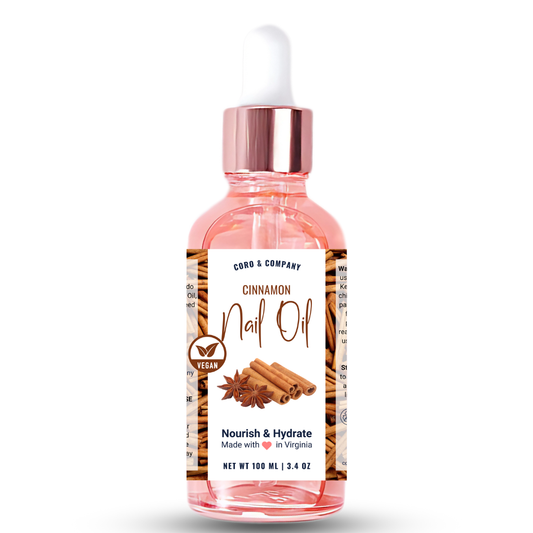 Cinnamon Scented 100ml Nail + Cuticle Oil Dropper Bottle