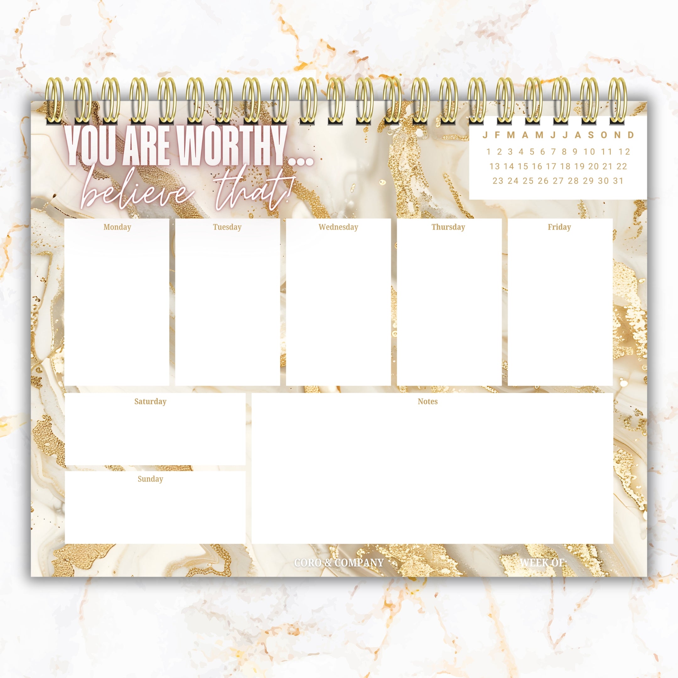 Weekly Desk Planner • 8.5 x 11" Weekly Planner