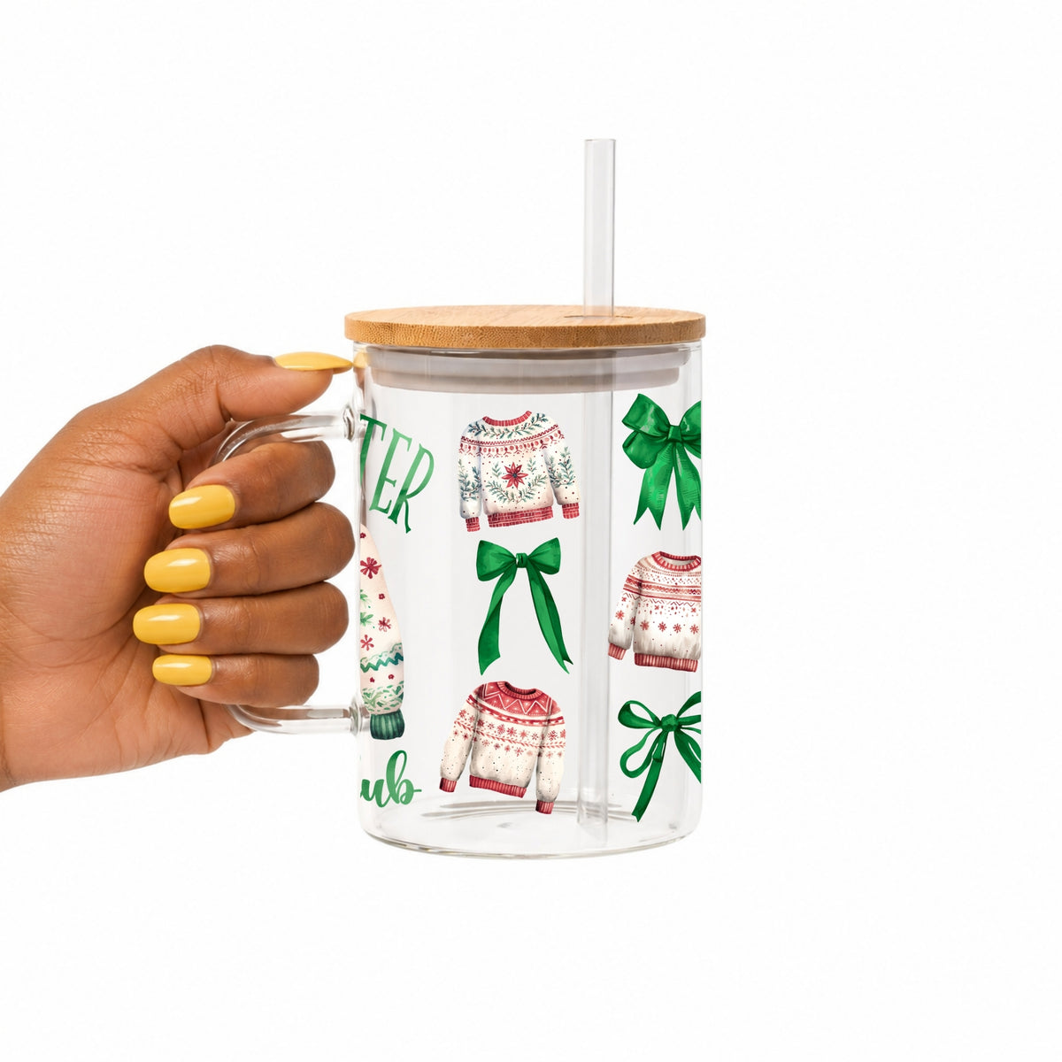 Ugly Sweater Social Club Glass Cup