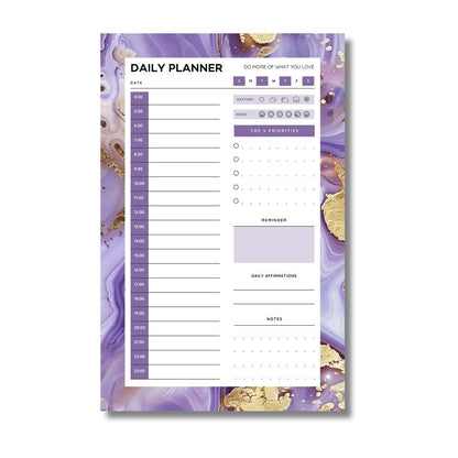 Purple Glaze Desktop Daily Planner • 6 x 9"