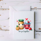 We Go Together Peanut Butter and Jelly Greeting Card - 5x7" - CoRo & Company