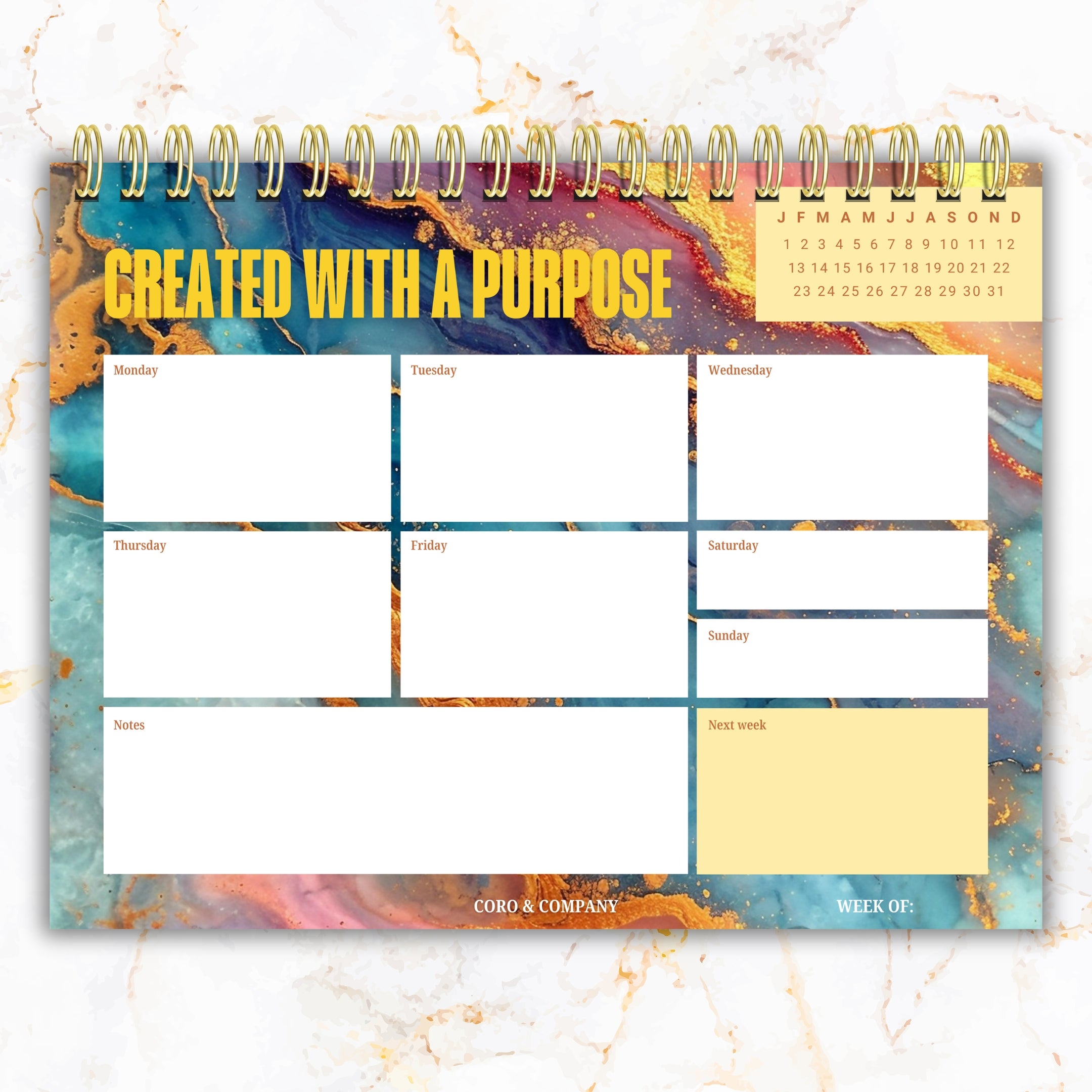Weekly Desk Planner • 8.5 x 11" Weekly Planner