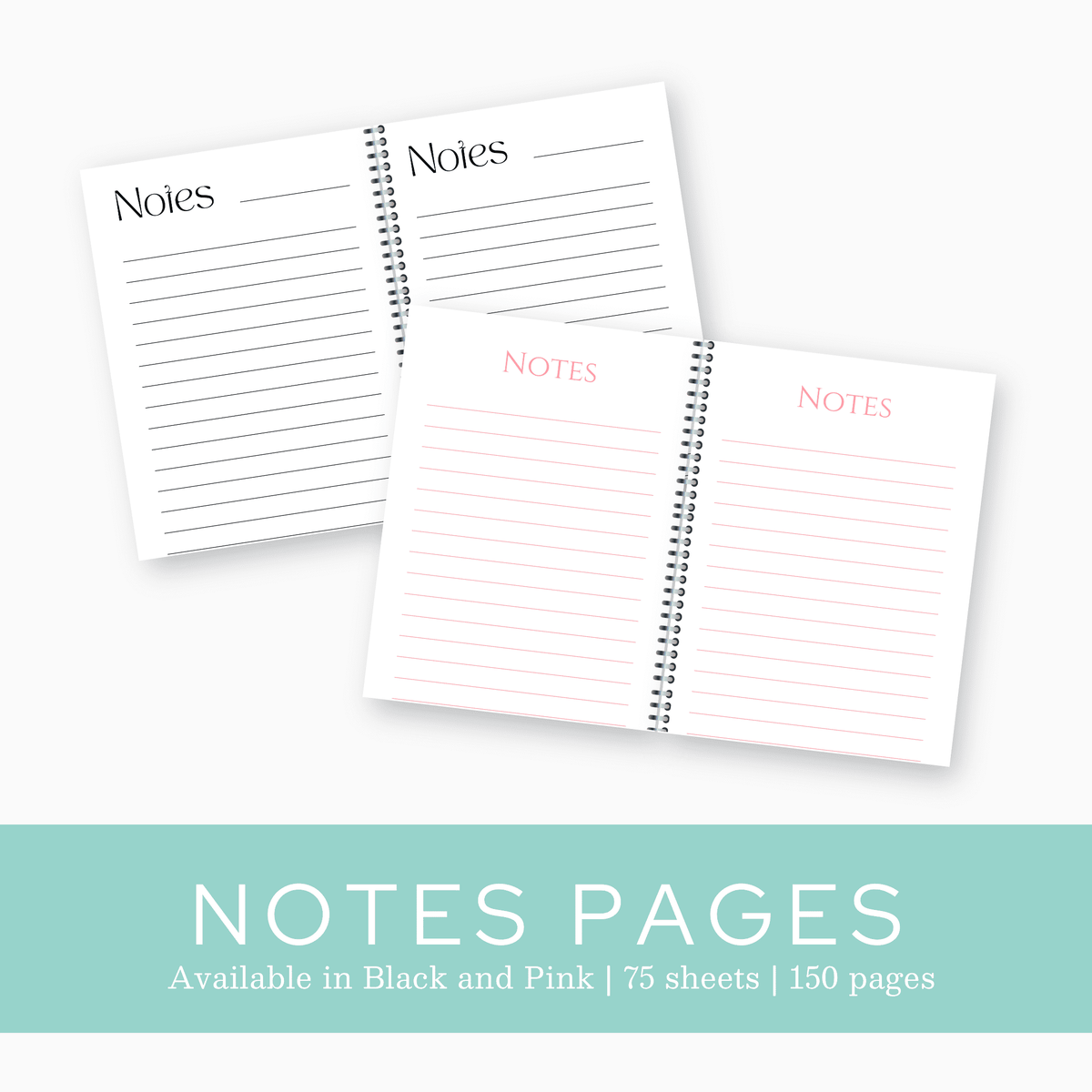 Pearl Petals – Vintage Rose Gold Notebook Journal