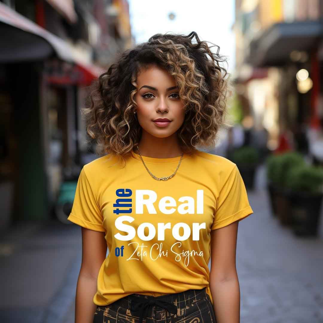 The Real Soror Tee • Sorority T-Shirt • Crew Neck T-Shirt