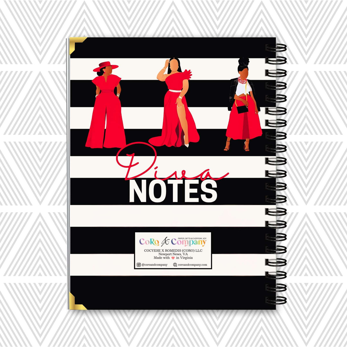 Diva Notes Sorority Keepsake Notebook - CoRo & Company
