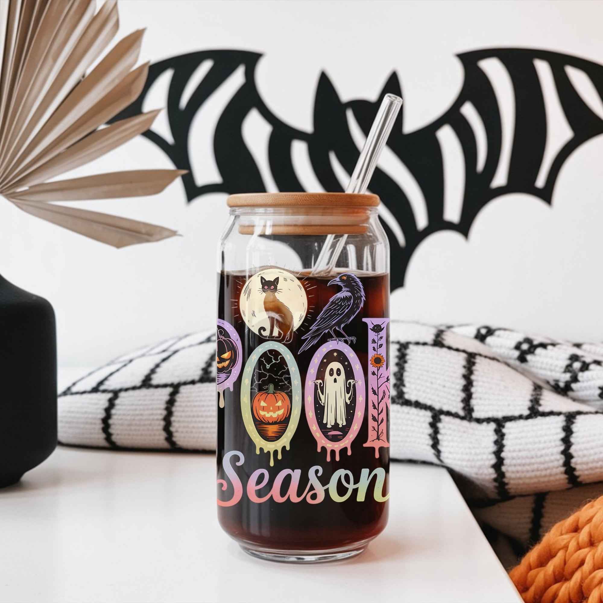 Spooky Season Cup With Lid and Straw