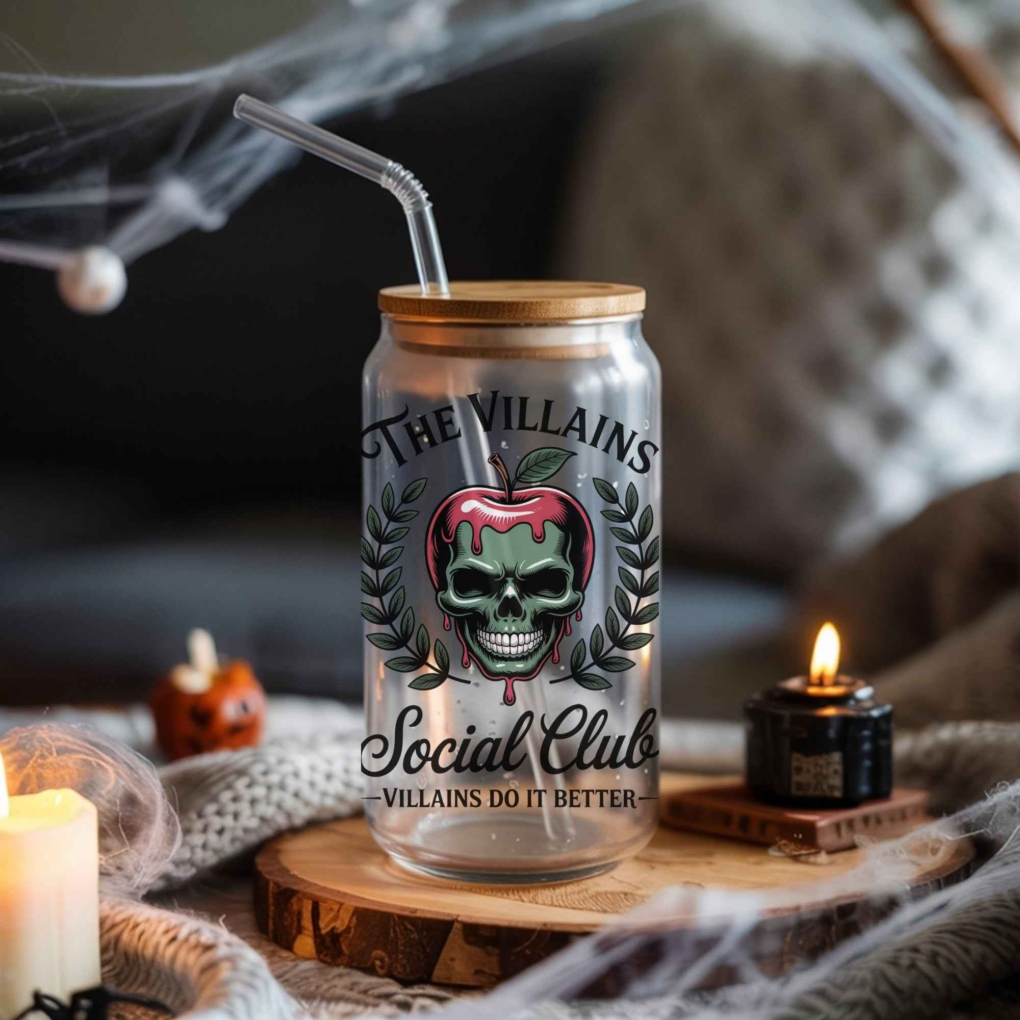 The Villains Social Club Cup With Lid and Straw