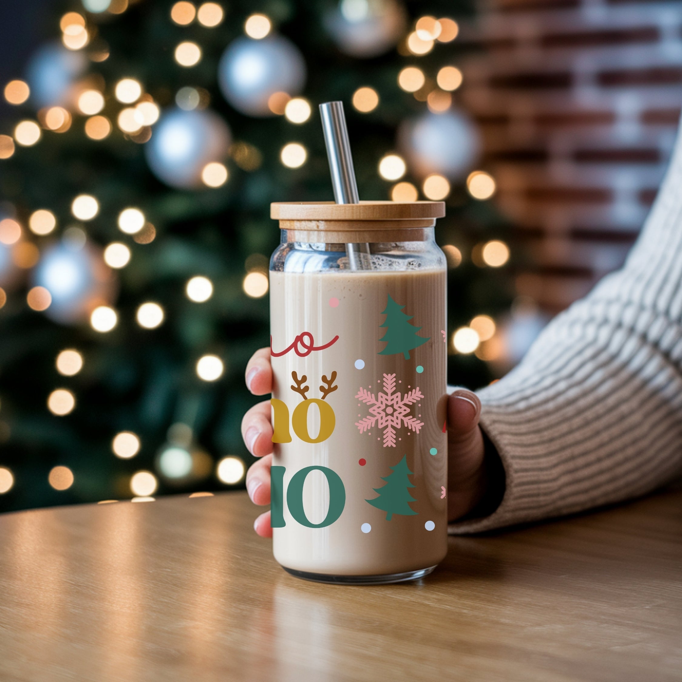 Ho Ho Ho Cup With Lid and Straw