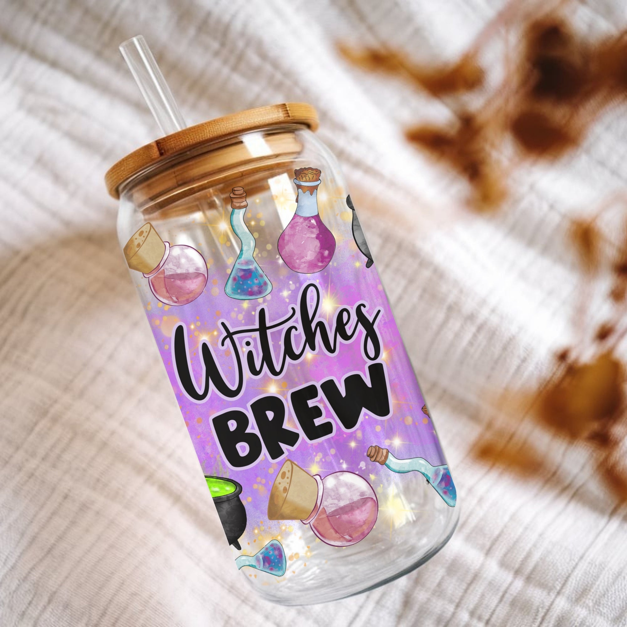 Witches Brew Cup With Lid and Straw