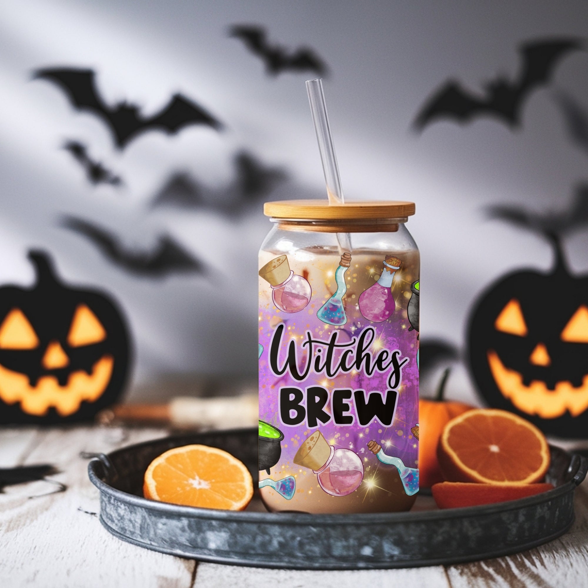 Witches Brew Cup With Lid and Straw
