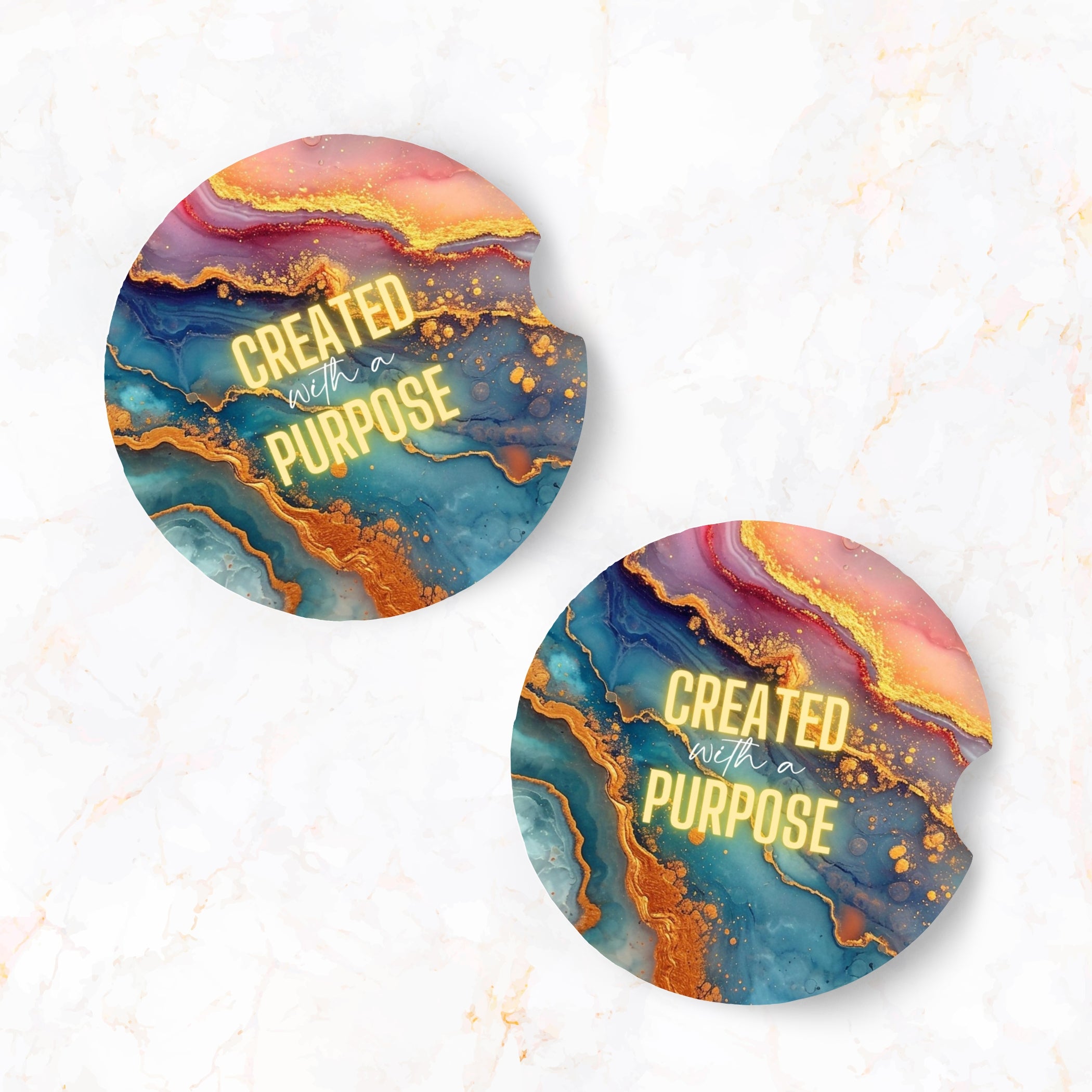 Car Coaster Set, Pack of 2 Car Coaster