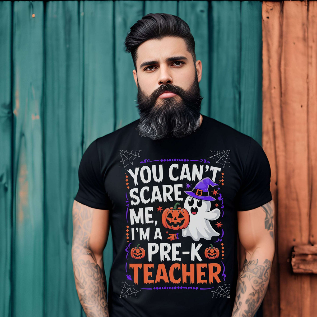 You Can’t Scare Me Teacher Shirt – Funny Halloween Graphic Tee T-Shirt