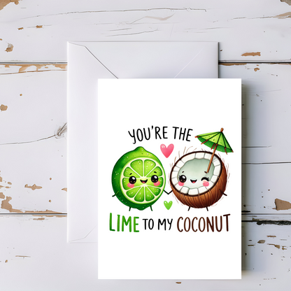 Lime and Coconut Greeting Card