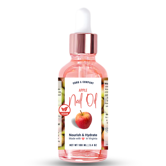 Apple Scented 100ml Nail + Cuticle Oil Dropper Bottle